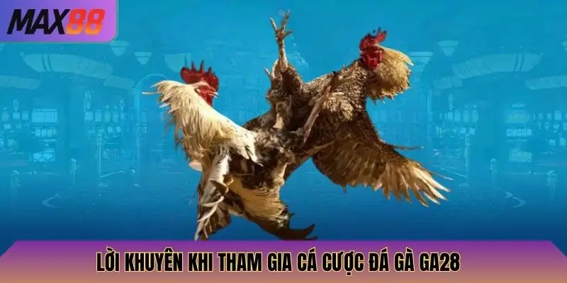 Lời khuyên khi tham gia cá cược đá gà GA28
